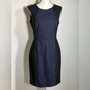 Banana Republic Black and Navy Midi Dress